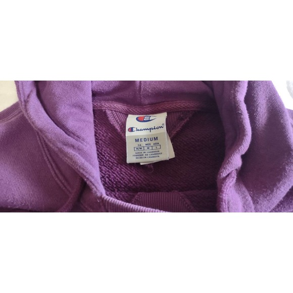 Champion Hoodie and Pant Set Womens M 100 Anniversary Chenille Logo Purple - Picture 7 of 16